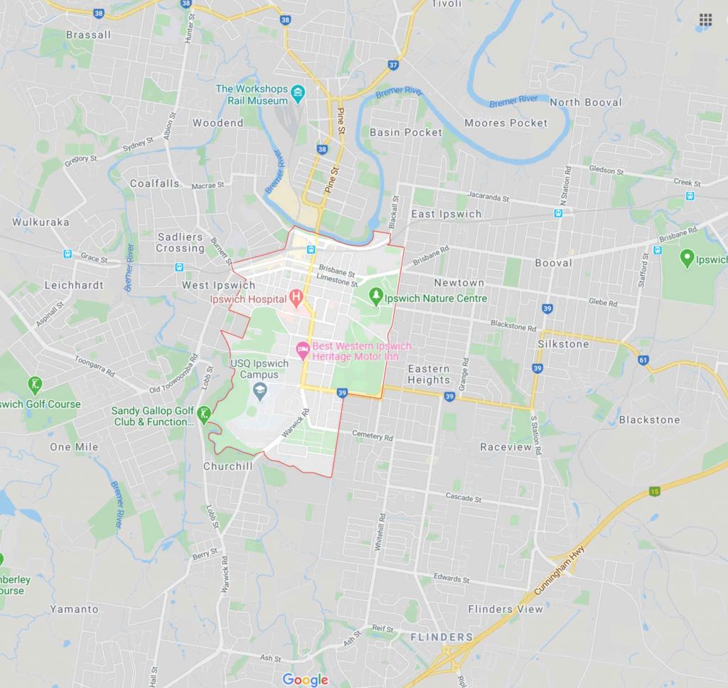 limo-hire-ipswich-map