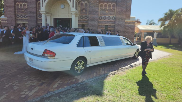 9 seater limo at a wedding in 2023