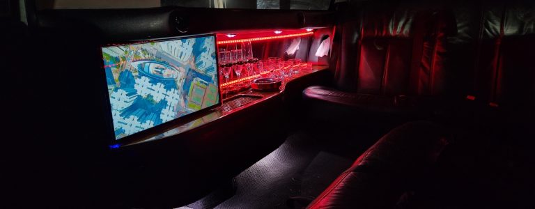 Inside our 9 seater limo has a mini bar which can be stocked for special occasions!