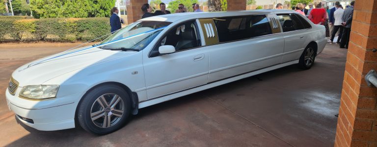 Our 9 seater limo at the wedding reception